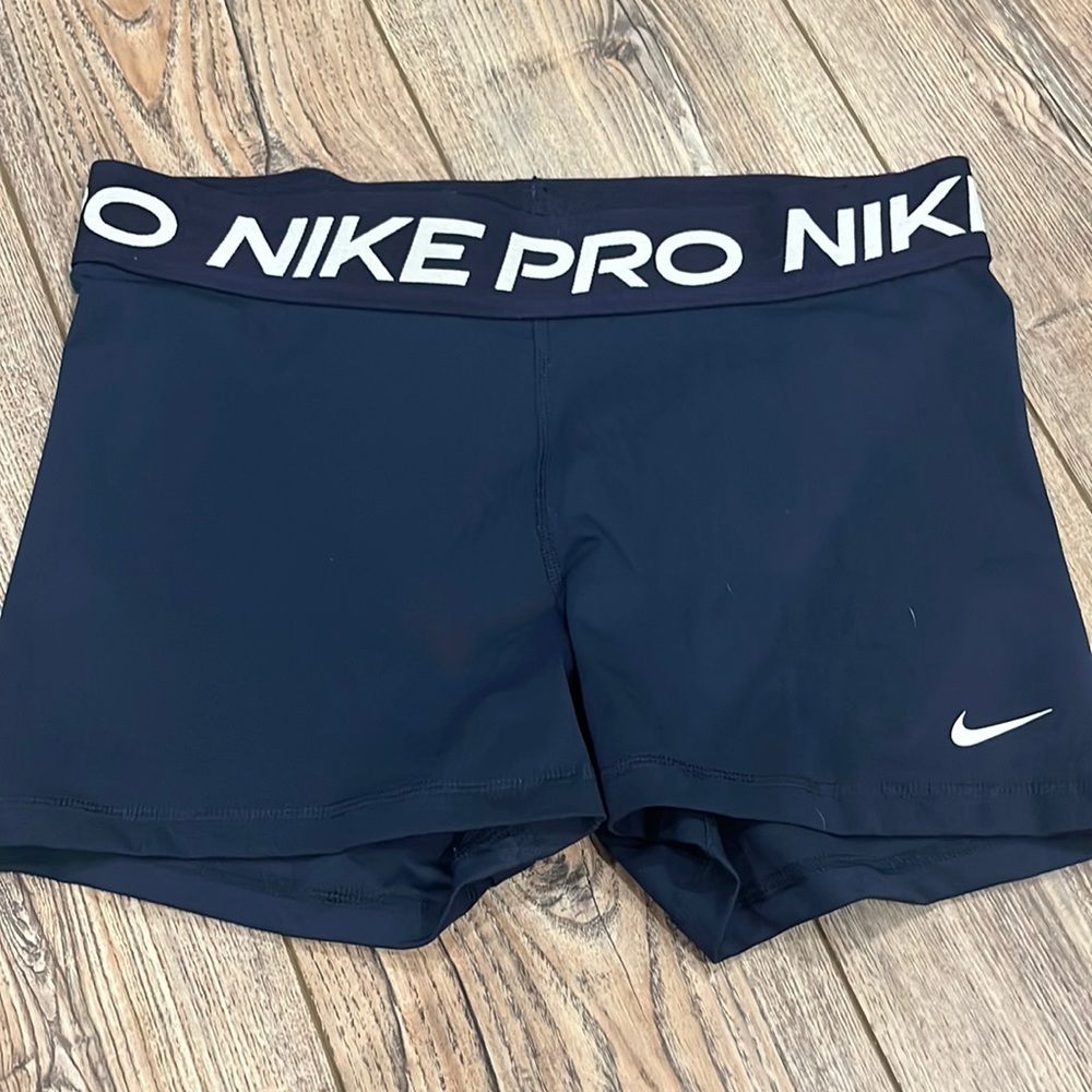 Navy nike pro shorts